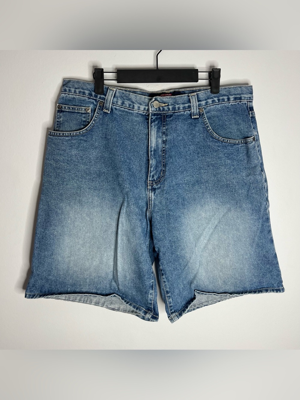 Vintage Y2K Quiksilver Denim Jean Shorts Mens 36 Blue Surf Skate Baggy Jorts